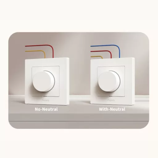 Aqara H2 Dimmer – villanykapcsoló, fényerőszabályzós, Zigbee, Thread, fehér (KD-R01D)