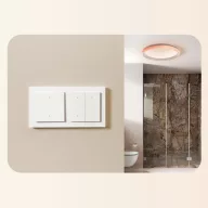   Aqara H2 Light Switch – villanykapcsoló, 2 áramkörös, 4 gombos, Zigbee, Thread, fehér és szürke (WS-K08D)