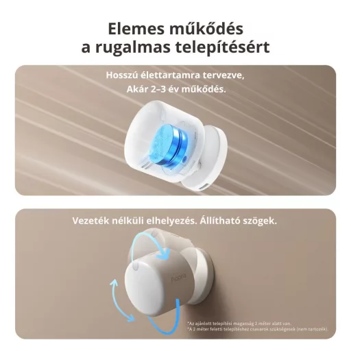 Aqara FP300 Presence Multi-Sensor – jelenlét érzékelő, fény, hő és páratartalom, Zigbee, Thread, Matter (PS-S04D)