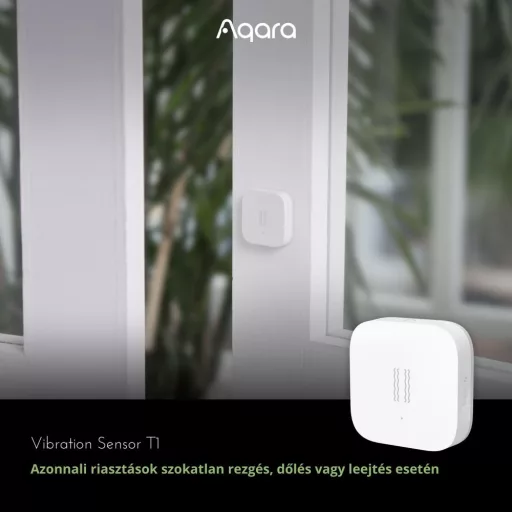 Aqara T1 Vibration Sensor – rezgés- és ablaktörés érzékelő, Zigbee (VB-S01D)