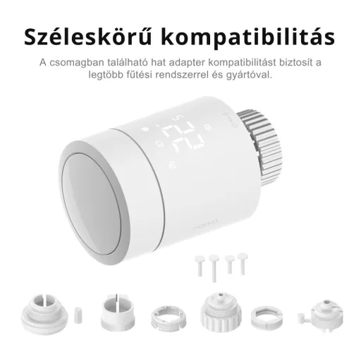 Aqara W600 Thermostat Valve – radiátorszelep, termosztatikus, Zigbee, Thread, Matter (WT-A03D)
