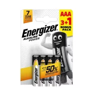   Energizer Alkaline Power – AAA mikró alkáli elem LR03 (4 db-os csomag)