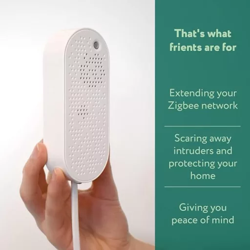 frient Smart Siren – hálózati tápellátású beltéri sziréna, 90 dB, Zigbee (SIRZB-111)