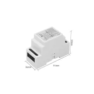   Gledopto GL-C-011P Pro LED Controller – 5-in-1-ben LED vezérlő, DIN-sínes, Zigbee, RF 2.4 GHz