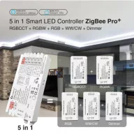   Gledopto GL-C-201P Pro LED Controller – 5-in-1-ben LED vezérlő, kapcsolóbemenettel, Zigbee, RF 2.4 GHz