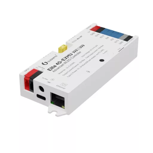 Gledopto Elite 4D-EXMU Advanced WLED Controller – négy csatornás RGBIC LED vezérlő, mikrofonnal, USB-C, ESP32, Wi-Fi, Ethernet (GL-C-618WL)