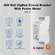   Gledopto GL-DR-001Z DIN Rail – relé modul, DIN-sínes, fogyasztásmérős, 16A, Tuya Zigbee