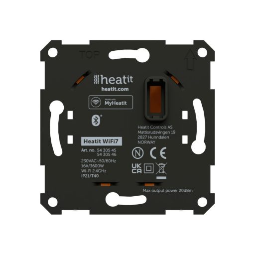 HeatIt WIFI7 – termosztát, Wi-Fi, Bluetooth, fekete (5430546)