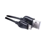 Tápkábel / adatkábel, MicroUSB, 1 méter, fekete