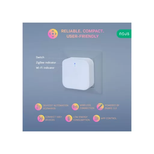 Nous E1 – okos Tuya Zigbee átjáró