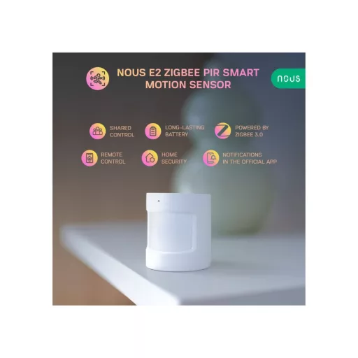 Nous E2 – okos PIR mozgásérzékelő, vezeték nélküli, Tuya Zigbee