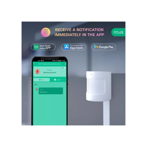 Nous E2 – okos PIR mozgásérzékelő, vezeték nélküli, Tuya Zigbee