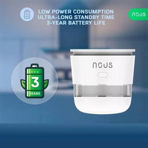 Nous E8 – okos füstérzékelő, Tuya Zigbee