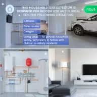 Nous E9 – okos gáz-szivárgás érzékelő, Tuya Zigbee