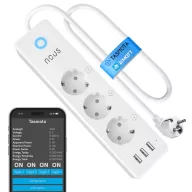   Nous A5T – okoshoszabbító, hármas elosztó, 3 db USB, fogyasztásmérős, Tuya Wi-Fi, Tasmota firmware