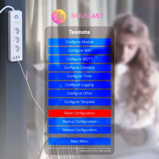 Nous A5T – okoshoszabbító, hármas elosztó, 3 db USB, fogyasztásmérős, Tuya Wi-Fi, Tasmota firmware