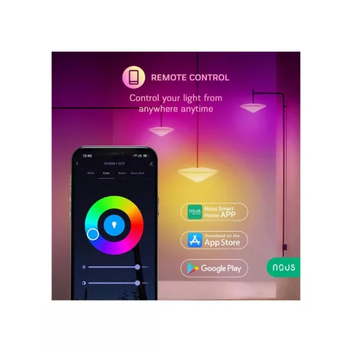 Nous P4 – RGB LED okos izzó, E14 foglalat, Tuya Wi-FI, Matter