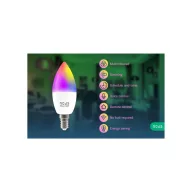   Nous P4 – RGB LED okos izzó, E14 foglalat, Tuya Wi-FI, Matter