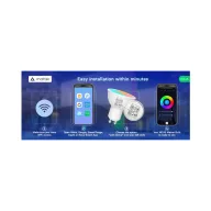   Nous P8 – RGB LED okos izzó, GU10 foglalat, Tuya Wi-FI, Matter