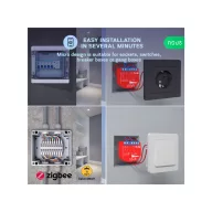   Nous B1Z – kapcsolórelé modul, 1 áramkörös, kapcsolóbemenettel, Tuya Zigbee 