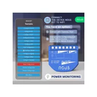   Nous B2T – relé modul, 1 áramkörös, fogyasztásmérős, Tuya Wi-Fi, Tasmota firmware, Matter