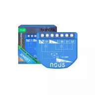   Nous B3T – relé modul, 2 áramkörös, redőny és motoros függöny vezérlő, fogyasztásmérős, Tuya Wi-Fi, Tasmota firmware, Matter