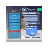   Nous B3T – relé modul, 2 áramkörös, redőny és motoros függöny vezérlő, fogyasztásmérős, Tuya Wi-Fi, Tasmota firmware, Matter