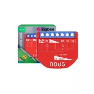   Nous B3Z – relé modul, 2 áramkörös, fogyasztásmérős, kapcsolóbemenette, Tuya Zigbee