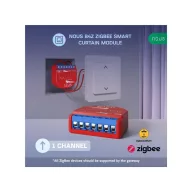   Nous B4Z – relé modul, 2 áramkörös, redőny és motoros függöny vezérlő, fogyasztásmérős, kapcsolóbemenettel, Tuya Zigbee