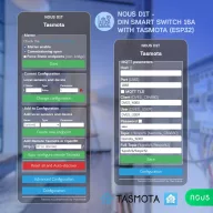   Nous D1T – relé modul, DIN-sínes, 16A, fogyasztásmérős, Tuya Wi-Fi, Tasmota firmware, Matter