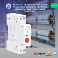  Nous D1Z – relé modul, DIN-sínes, 16A, fogyasztásmérős, Tuya Zigbee