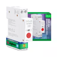  Nous D2Z – relé modul, DIN-sínes, 20A, fogyasztásmérős, Tuya Zigbee