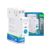   Nous D3T – relé modul, DIN-sínes, 25A, fogyasztásmérős, Tuya Wi-Fi, Tasmota firmware, Matter