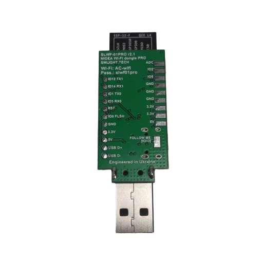 SMLIGHT SLWF-01pro – USB vezérlőmodul légkondícionálók Home Assistant / Domoticz / OpenHAB integrációjához, Wi-Fi, ESPHome