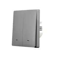  SmartWise B62 UNI – kapcsoló, 2 gombos, Zigbee, RF 433 MHz, szürke
