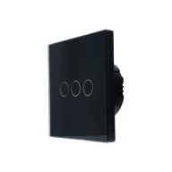   SmartWise T63 UNI – érintőkapcsoló, 3 gombos, Zigbee, RF 433 MHz, fekete