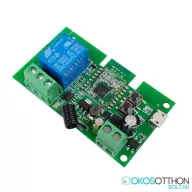   SmartWise 5V-32V – okos relé modul, 1 áramkörös, AC/DC, NO/NC, Zigbee, RF 433 MHz