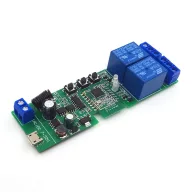   SmartWise 5V-32V – okos relé modul, 2 áramkörös, AC/DC, NO/NC, Zigbee, RF 433 MHz