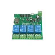   SmartWise 5V-32V AC/DC négy áramkörös, Wi-Fi+Bluetooth NO/NC okosrelé, védőtokban