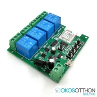   SmartWise 5V-32V – okos relé modul, 4 áramkörös, AC/DC, NO/NC, Zigbee, RF 433 MHz
