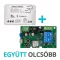 SmartWise 85V-250V – okos relé modul, 1 áramkörös, AC, NO/NC, Wi-Fi, Bluetooth, védőtokban
