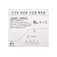   SmartWise 85V-250V – okos relé modul, 4 áramkörös, AC, NO/NC, Wi-Fi, Bluetooth, védőtokban