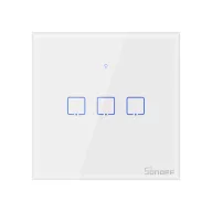   Sonoff TX – előlap, üveg, 3 gombos, T0 / TX T1 villanykapcsolóhoz
