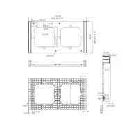   Sonoff SwitchMan M5 Frame – sorolókeret, dupla, M5-80 villanykapcsolókhoz, fehér