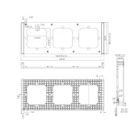  Sonoff SwitchMan M5 Frame – sorolókeret, hármas, M5-80 villanykapcsolókhoz, fehér