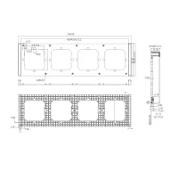   Sonoff SwitchMan M5 Frame – sorolókeret, négyes, M5-80 villanykapcsolókhoz, fehér