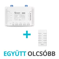   Sonoff 4CH PRO R3 + Sonoff RM433 8 gombos RF távirányító (csomag)