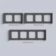   Sonoff SwitchMan M5 – villanykapcsoló, 2 áramkörös, sorolható, Wi-Fi, Matter, szürke (M5-2C-80M)