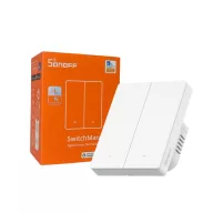   Sonoff SwitchMan M5 – villanykapcsoló, 2 áramkörös, sorolható, Zigbee, fehér (ZBM5-2C-80W)