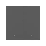   Sonoff SwitchMan M5 – villanykapcsoló, 2 áramkörös, Wi-Fi, Matter, szürke (M5-2C-86M)